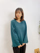2310084 MAI V neck Pearls Top - GREEN