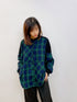 2310111 LUP Flannel Check Shirt - BLACK