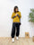 2310100 MY Scheme Ribbed Dolman Pullover - MUSTARD