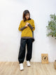 2310100 MY Scheme Ribbed Dolman Pullover - MUSTARD
