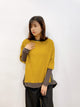 2310100 MY Scheme Ribbed Dolman Pullover - MUSTARD
