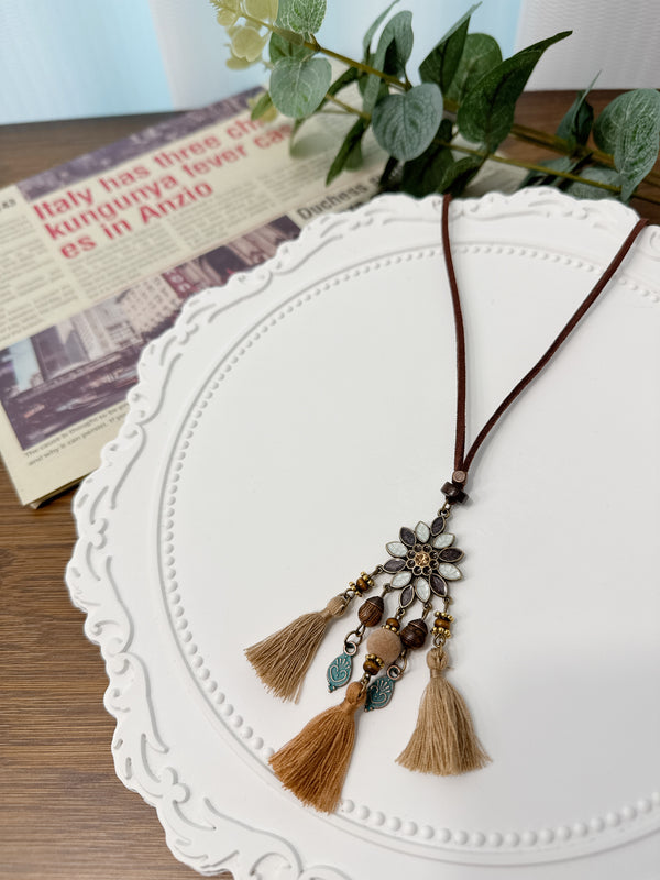 2505044 JF Mixed Tassel Necklace