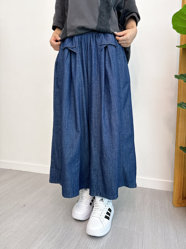 2507058 NH Thin Twill Wide Pants - Denim