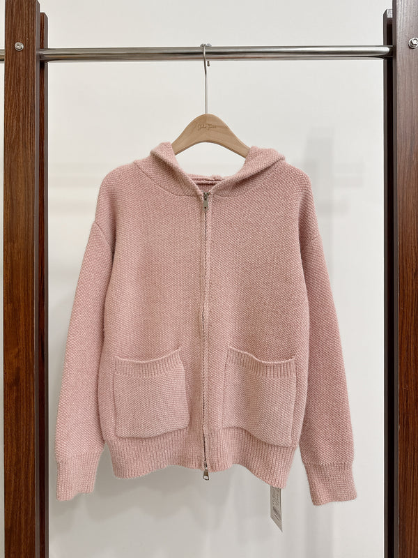 2511030 TU Double Zip Knit Blouson - Pink