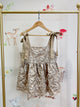 2310007  Floral Bows Shoulders Vest - BEIGE