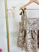 2310007  Floral Bows Shoulders Vest - BEIGE