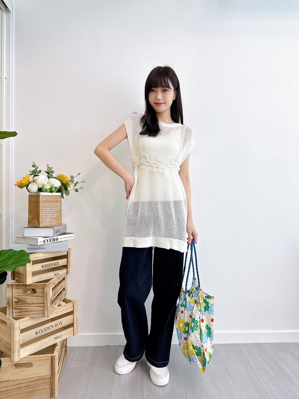 2407033 CO Knit Sleeveless Pullover - Ivory