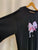 2310006  Words Knit Sleeves Pullover - CHARCOAL