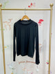2310004  High Neck Rib Tee - BLACK