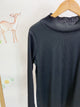 2310004  High Neck Rib Tee - BLACK