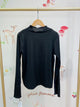 2310004  High Neck Rib Tee - BLACK