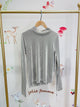 2310004  High Neck Rib Tee - GREY