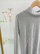 2310004  High Neck Rib Tee - GREY