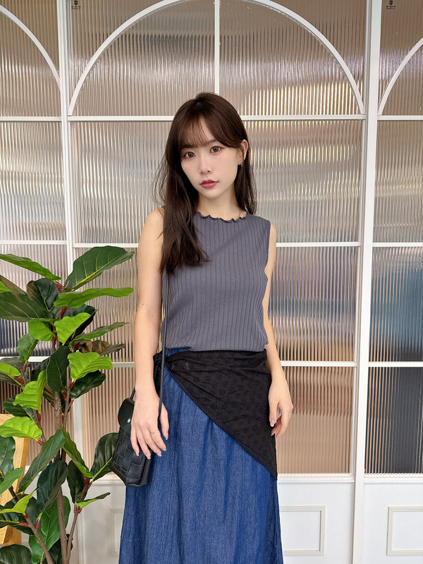 2505066 MMO Wide Rib Tank Top - Charcoal