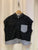 2405039 PG Patchwork Lace Collar Button Top - Black