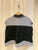 2405039 PG Patchwork Lace Collar Button Top - Black