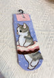 2310048 MO Cats Print Socks
