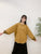 2309074 LUP Check Sleeves Pullover - YELLOW
