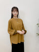 2309074 LUP Check Sleeves Pullover - YELLOW