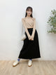 2309071 BAB Flare Long Sleeves Rib Tee - BEIGE