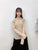2309071 BAB Flare Long Sleeves Rib Tee - BEIGE