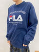2310056 FI Words Logo Pullover - NAVY