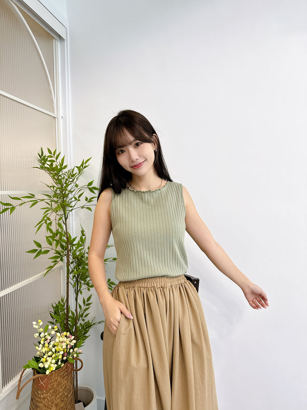 2505066 MMO Wide Rib Tank Top - Green