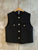 2401100 FL Gold Buttons Vest - Black