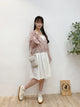 2309070 BAB 2-way Jacquard Blouse - PINK