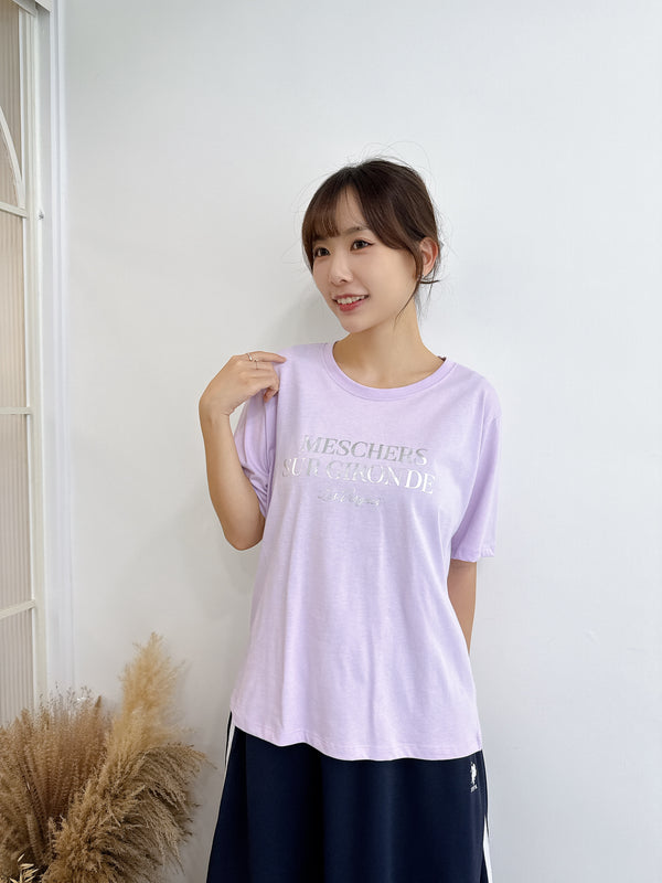 2508019 GP Foil Print Logo Tee - Purple