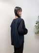 2308058 SK 2-way Sleeves Lace Blouse - BLACK