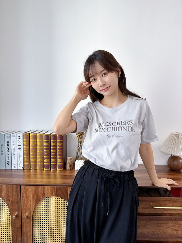2508019 GP Foil Print Logo Tee - Grey