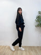 2308058 SK 2-way Sleeves Lace Blouse - BLACK