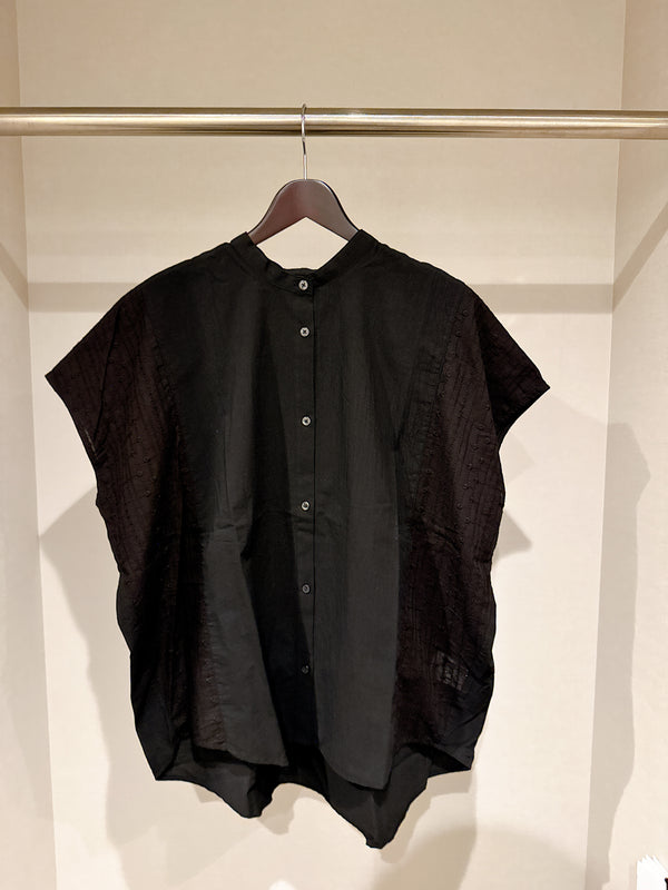 2507071 LC Side Lace Switching Top - Black