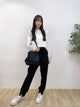 2308058 SK 2-way Sleeves Lace Blouse - WHITE