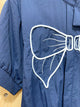 2309001 KR Ribbon EMB Top - NAVY