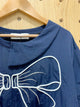 2309001 KR Ribbon EMB Top - NAVY