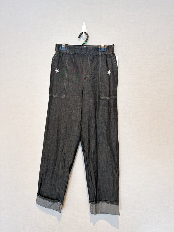 2507151 SE Stars EMB Denim Pants - Black ( Size LL 已售完 ）
