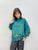 2310112 LUP MiX Fabric Hem & Sleeves Pullover - GREEN