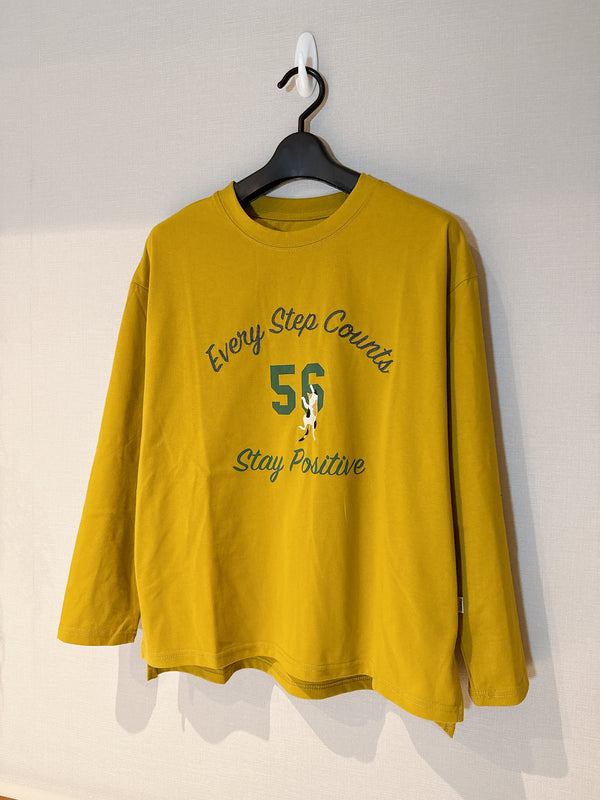 2511064 JT Printed and EMB Tee - Mustard