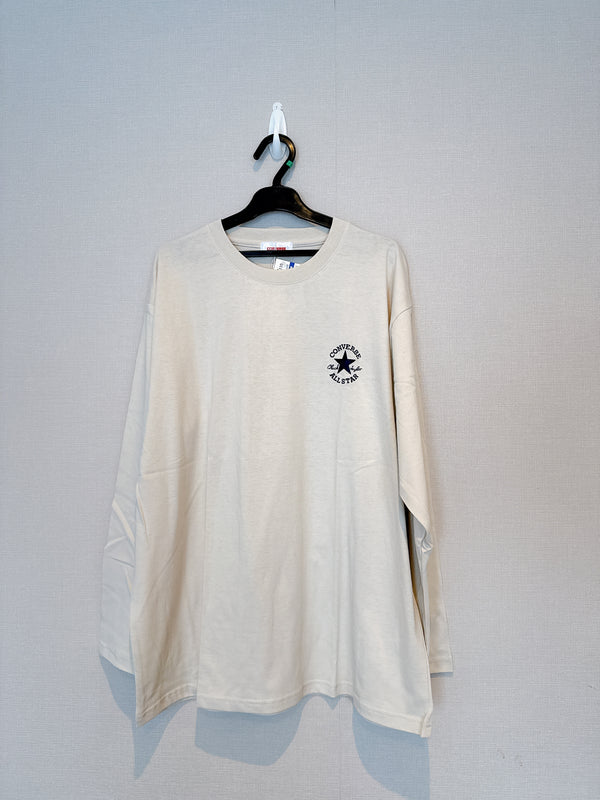 2507186 CONS Back Print Long Sleeves Tee -Beige