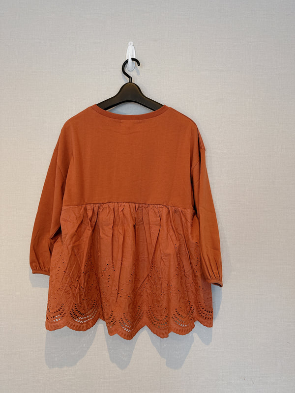 2507169 ISO Half Lace Top - Orange