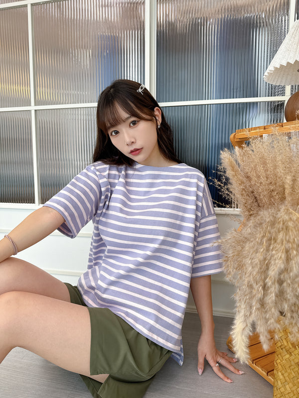 2509012 34 Border Tee - Purple
