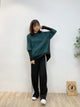 2310100 MY Scheme Ribbed Dolman Pullover - GREEN