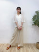 2308074 HU Lace Open Collar Blouse - WHITE