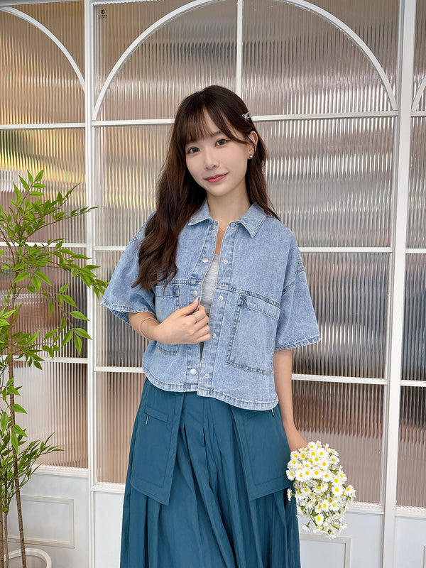 2509008 ED Half Sleeve Denim Shirt