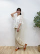 2308074 HU Lace Open Collar Blouse - WHITE