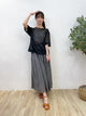 2308077 HU Sheer Cut and Sew Top - BLACK