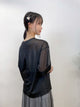 2308077 HU Sheer Cut and Sew Top - BLACK