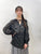 2308075 HU 2Way Jacquard Floral Blouse - BLACK